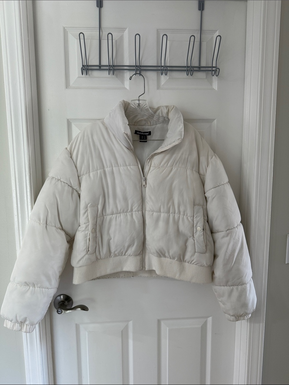 Charlotte Russe Cream Puffer Jacket
